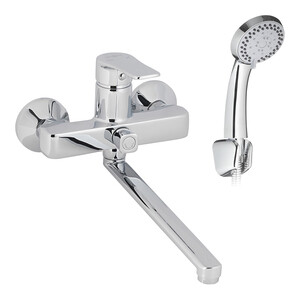 Смеситель для ванны Decoroom DR23 хром однорычажный с длинным изливом с лейкой (DR23043)