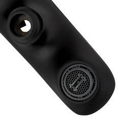 Смеситель для ванны Milardo Rora черный однорычажный с коротким изливом с лейкой (RORBL00M02) - фото 8