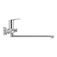 Смеситель для ванны Milardo Rora хром однорычажный с длинным изливом с лейкой (RORSB00M10) - фото 9