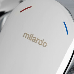 Смеситель для ванны Milardo Rora хром однорычажный с коротким изливом с лейкой (RORSB00M02) - фото 6