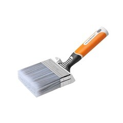 Кисть макловица изогнутая искусственная щетина прорезиненная ручка Color Expert 100х30 мм для лаков на любой основе