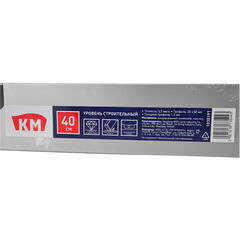 Уровень пузырьковый КМ 40 см 2 глазка коробчатый - фото 4