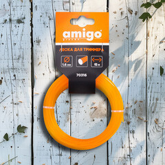 Леска для триммера Amigo круг 1,6 мм х 15 м оранжевая (70316) - фото 2