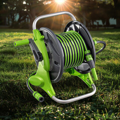 Катушка с поливочным шлангом 15 м Amigo пластиковая с набором коннекторов (79605) - фото 2