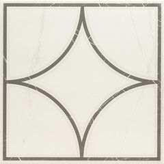 Керамогранит LB Ceramics Каррара Геометрия белый 450х450х8 мм - фото 1