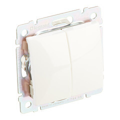 Выключатель Legrand Valena двухклавишный встраиваемый белый (694265) - фото 5