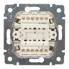 Выключатель Legrand Valena двухклавишный встраиваемый белый (694265) - фото 4