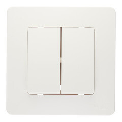 Изображение товара Выключатель Systeme Electric Blanca двухклавишный встраиваемый молочный (BLNVS010502)