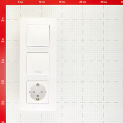 Блок выключатель и розетка Systeme Electric Blanca двухклавишный встраиваемый белый с подсветкой (BLNBS101111) - фото 2