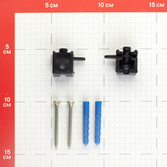 Держатель для алюминиевого карниза Facile пластмассовый черный (2 шт.) - фото 2
