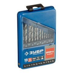 Набор сверл по металлу спиральных Зубр Профессионал 1,5-6,5 мм (13 шт.) (29625-H13) - фото 2