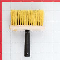 Кисть макловица искусственная щетина пластиковая ручка 150х70 мм для обойного клея и грунтов на водной основе - фото 2