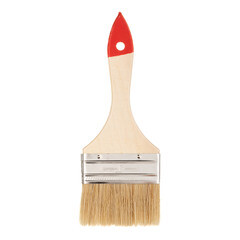Кисть плоская натуральная щетина деревянная ручка 75х8 мм для эмалей и лаков на алкидной основе - фото 3