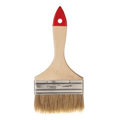 Кисть плоская натуральная щетина деревянная ручка 100х8 мм для эмалей и лаков на алкидной основе - фото 6