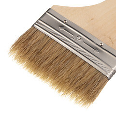 Кисть плоская натуральная щетина деревянная ручка 100х8 мм для эмалей и лаков на алкидной основе - фото 3