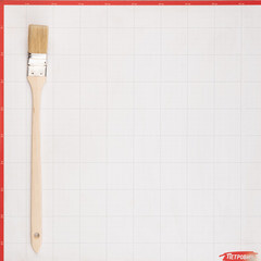 Кисть радиаторная натуральная щетина деревянная ручка 38х9 мм для эмалей и лаков на алкидной основе - фото 4