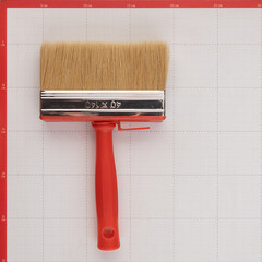 Кисть макловица смешанная щетина пластиковая ручка 140х40 мм для ЛКМ на водной основе и клея - фото 3