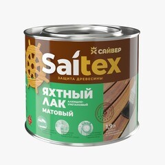 Лак алкидно-уретановый яхтный Saitex бесцветный 1,9 л матовый