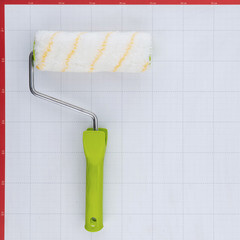 Валик полиакрил 180 мм d48 мм ворс 12 мм для водной основы с ручкой Wenzo Milano - фото 3