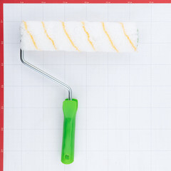 Валик полиакрил 250 мм d48 мм ворс 12 мм для водной основы с ручкой Wenzo Milano - фото 3