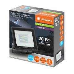 Прожектор светодиодный Ledvance Eco Class FL G2 6500К 20 Вт IP65 черный - фото 6