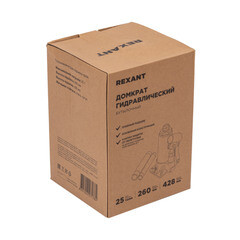 Домкрат гидравлический бутылочный 25 т Rexant (80-0617) - фото 2