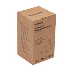 Домкрат гидравлический бутылочный 15 т Rexant (80-0615) - фото 2