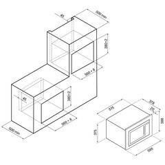 Микроволновая печь встраиваемая Krona Optima Riflesso 60 BL V2 черная - фото 4