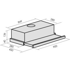 Кухонная вытяжка встраиваемая MBS Aralia 190 White Glass 90 см белая - фото 9