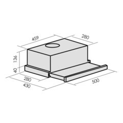 Кухонная вытяжка встраиваемая MBS Aralia 150 Inox 50 см нержавеющая сталь - фото 8