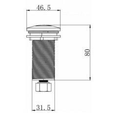 Пневмокнопка для измельчителя пищевых отходов Bone Crusher металл черная (LONG AIR SWITCH (BLACK)) - фото 3