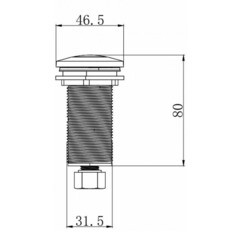Пневмокнопка для измельчителя пищевых отходов Bone Crusher металл хром (Long Air switch (brusshed)) - фото 4