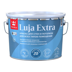 Изображение товара Краска моющаяся Tikkurila/Tikkivala Luja Extra полуматовая база С бесцветная 9 л