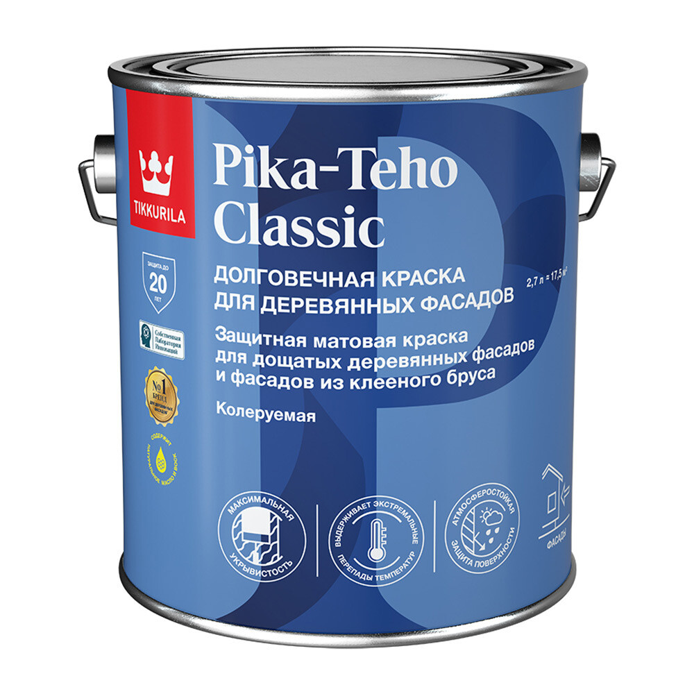 Изображение товара Фасадная краска для дерева Tikkurila Pika-Teho Classic 2,7 л водно-дисперсионная