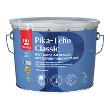 Краска фасадная по дереву Tikkurila/Tikkivala Pika-Teho Classic водно-дисперсионная база A белая 9 л