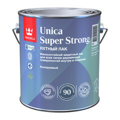 Изображение товара Лак алкидно-уретановый яхтный Tikkurila Unica Super Strong основа EP бесцветный 2,7 л высокоглянцевый