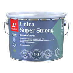 Изображение товара Лак алкидно-уретановый яхтный Tikkurila Unica Super Strong основа EP бесцветный 9 л высокоглянцевый