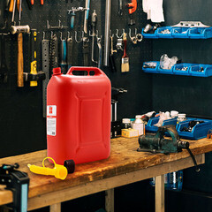 Канистра для технических жидкостей Oktan 25 л пластиковая красная - фото 4