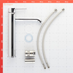 Смеситель для раковины высокий Damixa Scandinavian Pure однорычажный хром (360250000) - фото 2