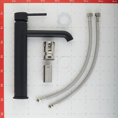 Смеситель для раковины высокий Damixa Scandinavian Pure однорычажный черный (360250300) - фото 2