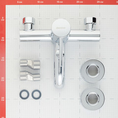 Смеситель для ванны Damixa Scandinavian Pure хром однорычажный с коротким изливом без лейки (361000000) - фото 4