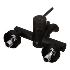 Смеситель для ванны Damixa Scandinavian Pure черный однорычажный с коротким изливом без лейки (361000300) - фото 8