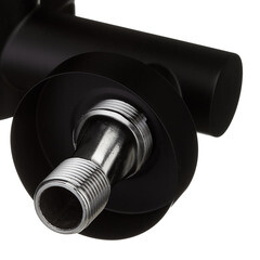 Смеситель для ванны Damixa Scandinavian Pure черный однорычажный с коротким изливом без лейки (361000300) - фото 6