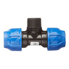 Тройник ПНД Tebo компрессионный переходной 20х20х3/4 НР(ш) - фото 1