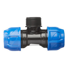 Тройник ПНД Tebo компрессионный переходной 25х25х1 НР(ш) - фото 1