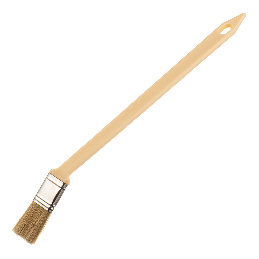 Изображение товара Кисть радиаторная натуральная щетина пластиковая ручка Beorol 25х9 мм для эмалей и лаков на алкидной основе