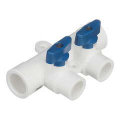 Коллектор полипропиленовый Tebo 25 мм х 2 выхода 20 мм (TRD0000020484) - фото 1