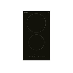 Варочная панель электрическая Lex EVH 320B 2 конфорки черная - фото 1