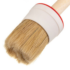 Кисть круглая натуральная щетина деревянная ручка d60 мм для эмалей и лаков на алкидной основе - фото 4