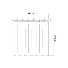 Штора для ванны Iddis Promo 1800х1800 мм PEVA белая (P08PV11i11) - фото 2